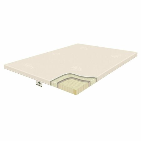 GUEST ROOM 2.5 in. Origins Natural Latex Pillow Topper - Twin Size - Extra Large GU3005307